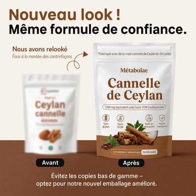 Cannelle de Ceylan 7200mg + Huile MCT