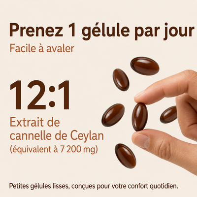 Cannelle de Ceylan 7200mg + Huile MCT